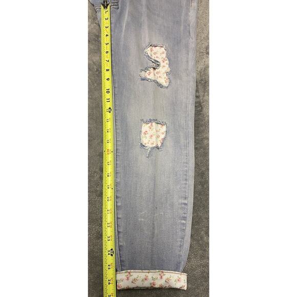 Judy Blue Watch Her Bloom Distressed Mid Rise Skinny Jean 18W NWT - Picture 11 of 12